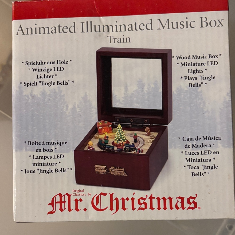 Animated Illuminated Music Box - Brown